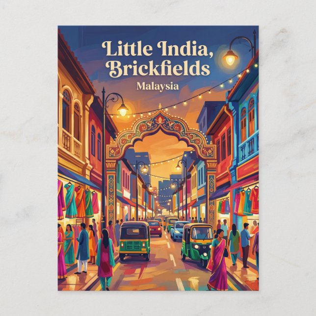 Carte Postale Little India (Brickfields) Malaisie (Devant)
