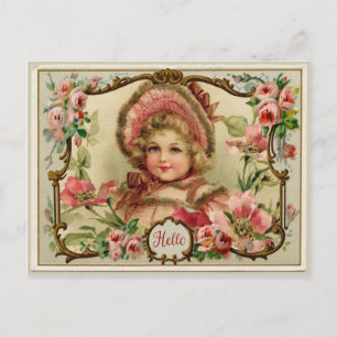 Carte postale Little Lady Reproduction Vintage