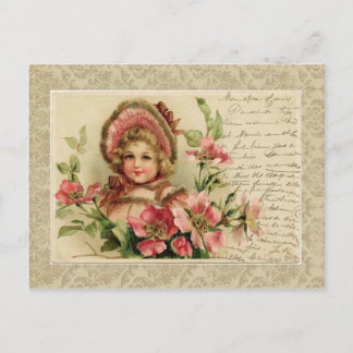 Carte postale Little Lady Reproduction Vintage