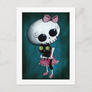 Carte Postale Little Miss Death - Halloween Beauté