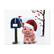 Carte postale Little Piggie Holiday