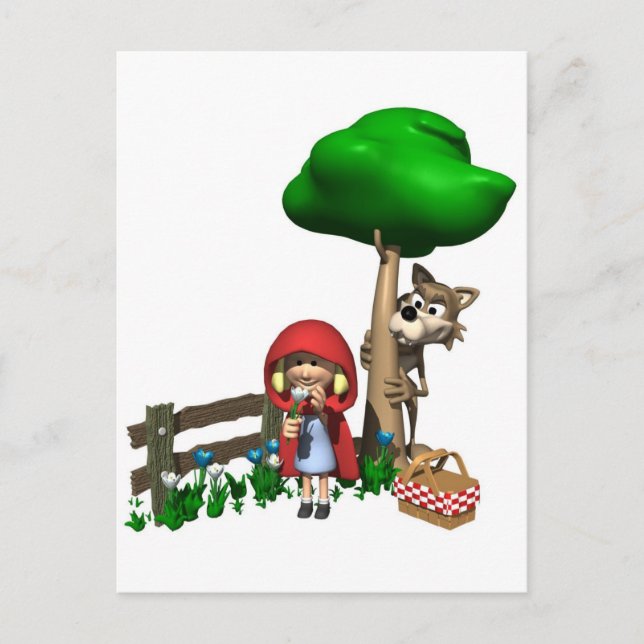 Carte postale Little Red Riding Hotte (Devant)