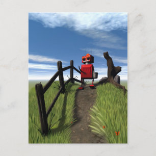 Carte postale Little Red Robot