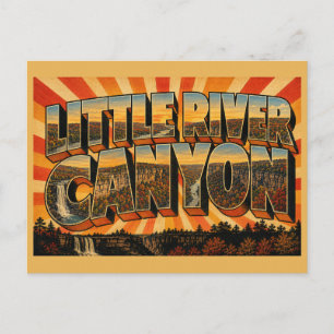Carte Postale Little River Canyon Alabama Canyon Cascade d'eau A