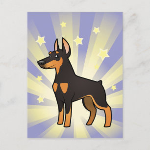 Carte Postale Little Star Doberman Pinscher (oreilles pointues)