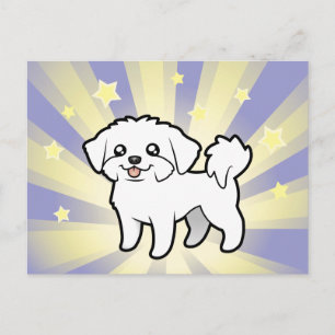 Carte Postale Little Star Maltese (coupé en chiot)