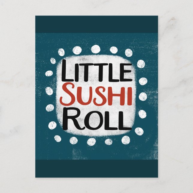 Carte postale Little Sushi Roll (Devant)