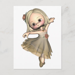 Carte Postale Little Toon Ballerina