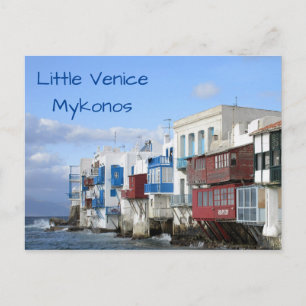Carte Postale Little Venice, Mykonos gros plan