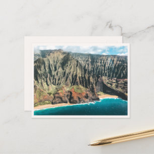 Carte Postale Littoral de Kauai Aérien Montagnes Na Pali Vierge