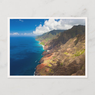 Carte Postale Littoral de Kauai rive nord d'Hawaï côte de Na Pal
