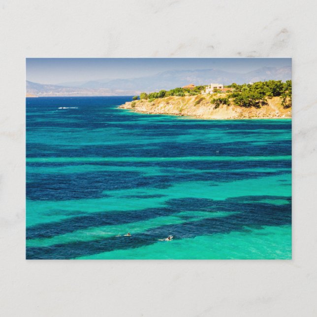 Carte Postale Littoral de l'île d'Égine, Grèce (Devant)