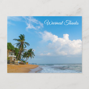 Carte Postale Littoral de plage tropicale et vue océanique sur l
