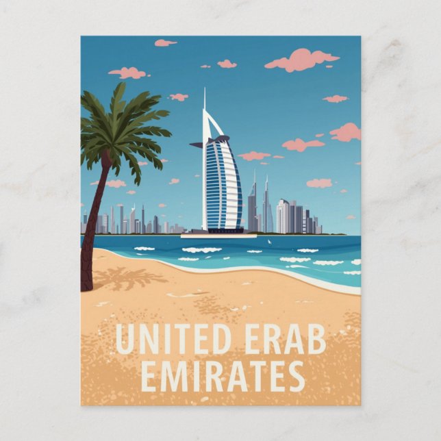 Carte Postale Littoral des Émirats arabes unis (Devant)
