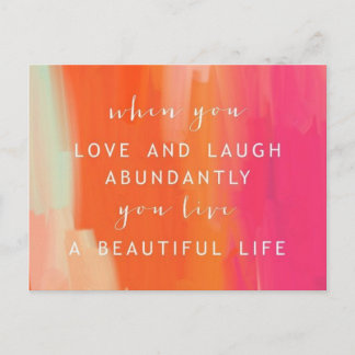 Carte postale Live and Love Life