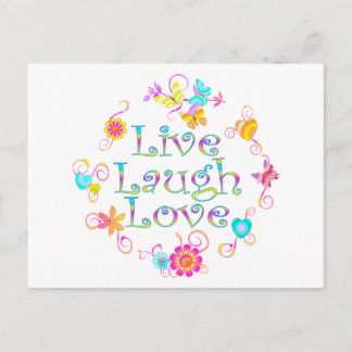 Carte Postale Live Laugh Love