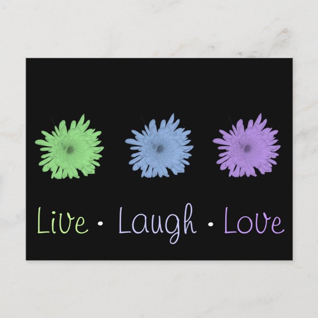 Carte Postale Live Laugh Love (Devant)