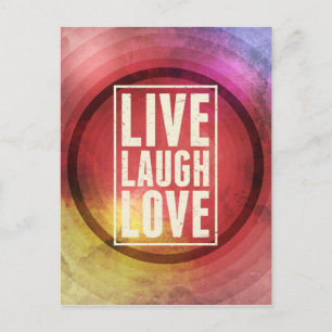 Carte Postale Live Laugh Love