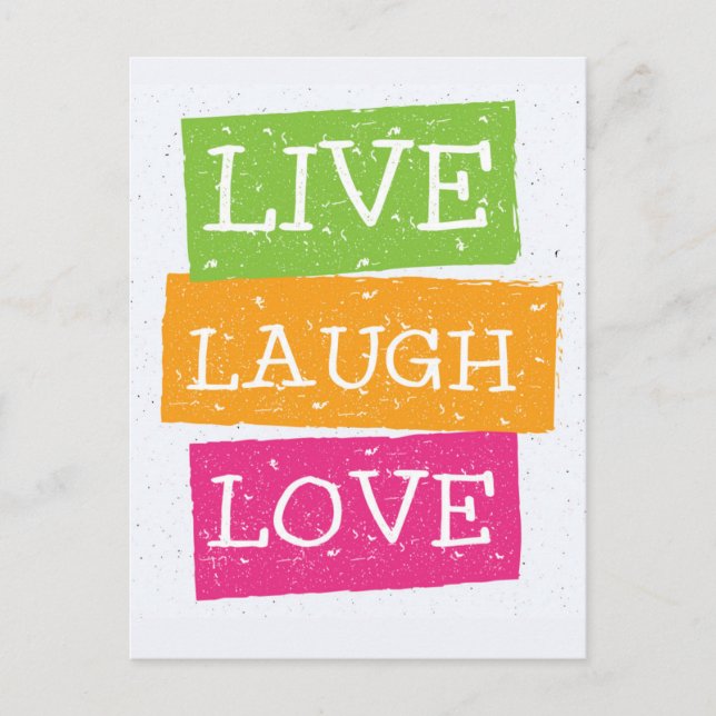 Carte Postale Live Laugh Love 2 (Devant)