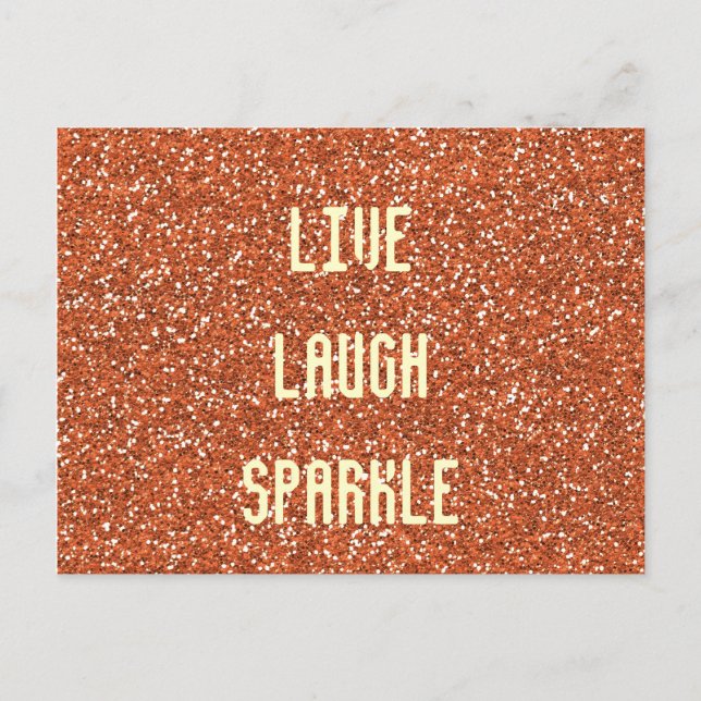 Carte Postale Live Laugh Sparkle (Devant)