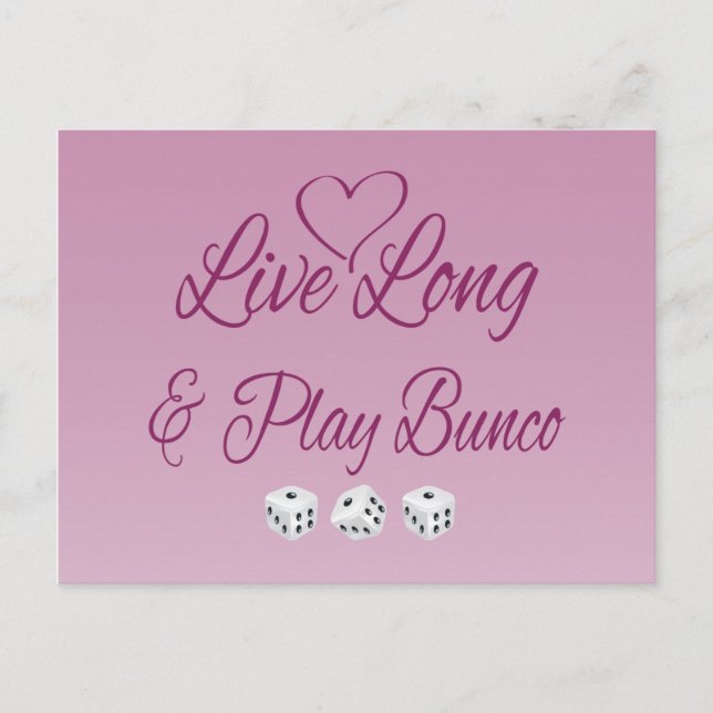 Carte Postale Live Long and Play Bunco (Devant)