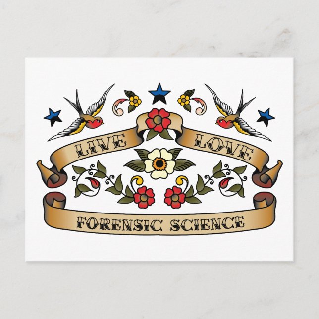 Carte Postale Live Love Forensic Science (Devant)