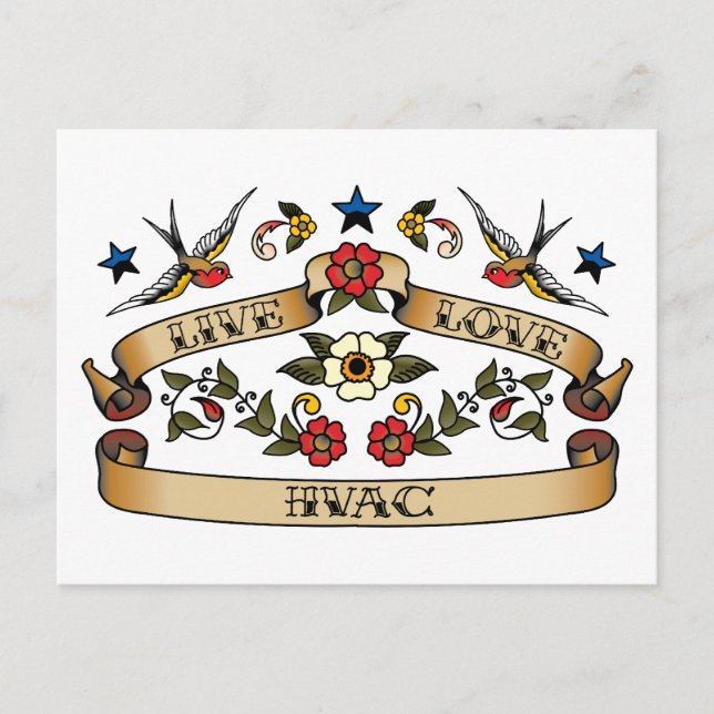 Carte Postale Live Love HVAC (Devant)
