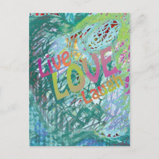 Carte Postale Live Love Laugh