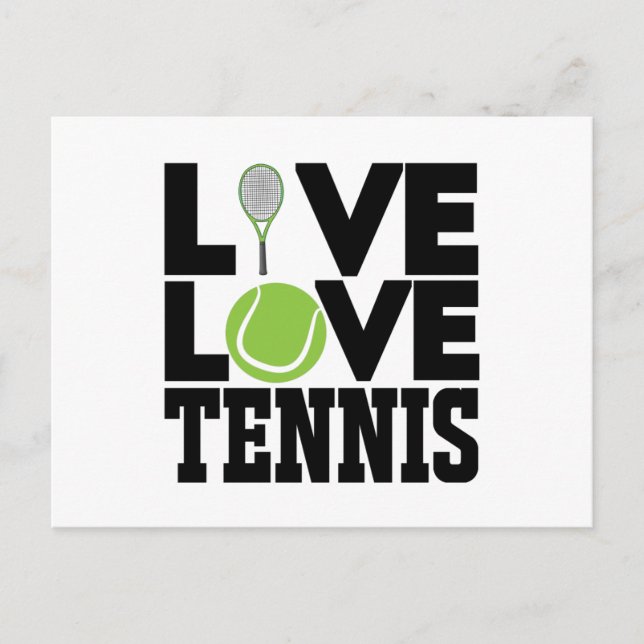 Carte Postale Live love Tennis (Devant)