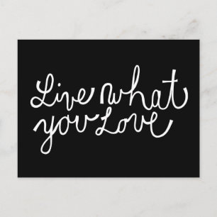 Carte Postale Live What You Love Motivational Slogan