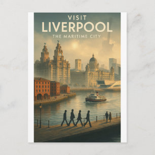 Carte Postale Liverpool, Angleterre – La ville maritime.