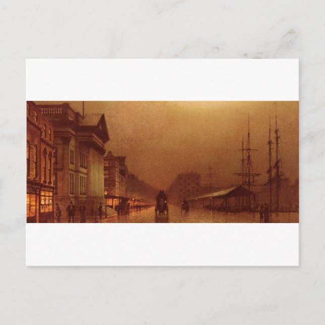 Carte Postale Liverpool Customs House par John Atkinson Grimshaw (Devant)