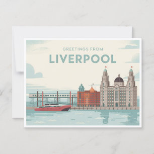 Carte postale Liverpool vintage   Salutations de