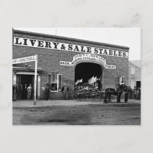 Carte Postale Livery Stable, 1865