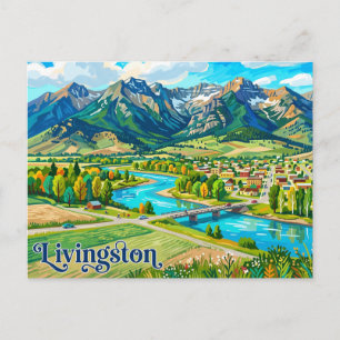 Carte Postale Livingston États-Unis