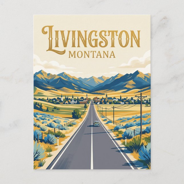 Carte Postale Livingston États-Unis (Devant)