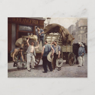 Carte Postale Livraison de farine, 1885