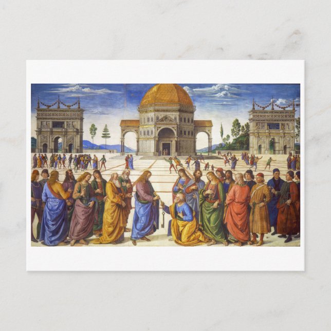 Carte Postale Livraison des clés | Pietro Perugino | (Devant)