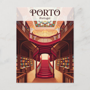 Carte Postale Livraria Lello Portugal