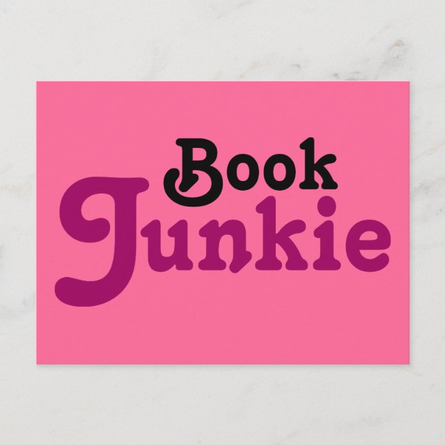 Carte Postale Livre amusant Junkie Lecture Cadeau (Devant)