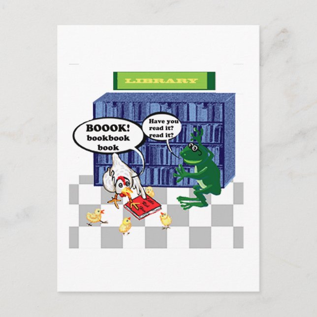 CARTE POSTALE LIVRE DE BIBLIOTHÈQUE CHOOK JOUE (Devant)