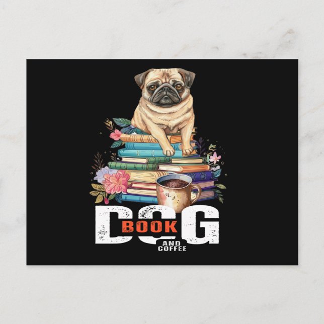 Carte Postale Livre De Chiens Et Café (Devant)