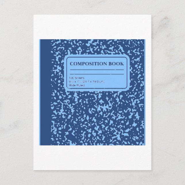 Carte Postale Livre de composition/Étudiant-Enseignant (Devant)