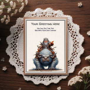 Carte Postale Livre de contes du guerrier troll de toutes occasi