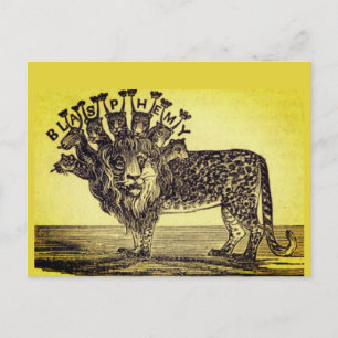 Carte Postale Livre de l'Apocalypse Blasphème Bête