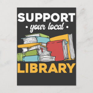Carte Postale Livre de lecture du support de la bibliothèque loc