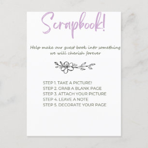 Carte Postale Livre de rebuts de baby shower