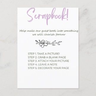 Carte Postale Livre de rebuts de baby shower