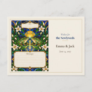 Carte Postale Livre de souhaits de mariage de grenouille