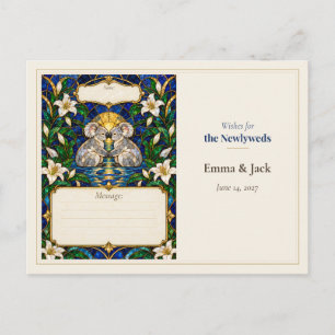 Carte Postale Livre de souhaits de mariage Koala